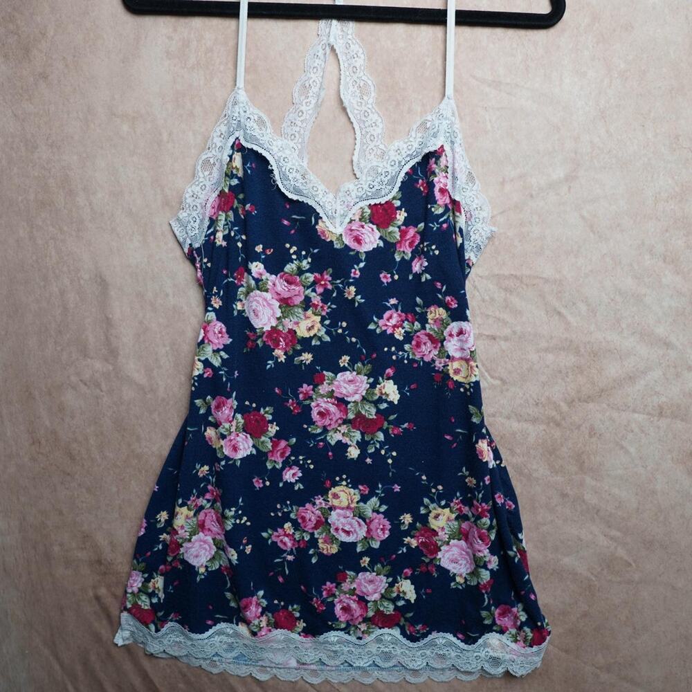 Avidlove Floral Lace Slip Dress Navy M